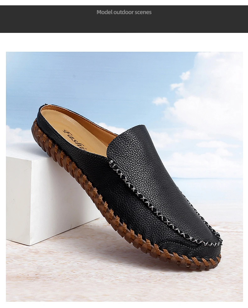 Pantoufles Sabots en cuir – Image 9