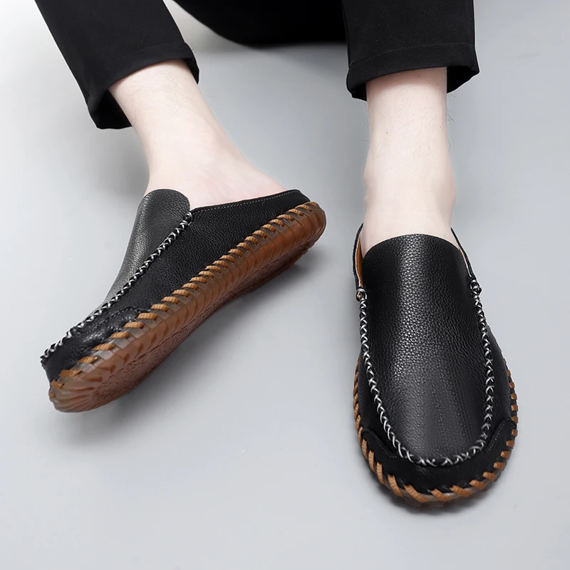 Pantoufles Sabots en cuir – Image 3
