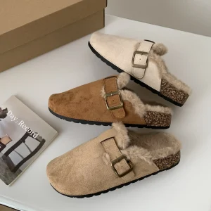 Sabots pour femme avec fourrure