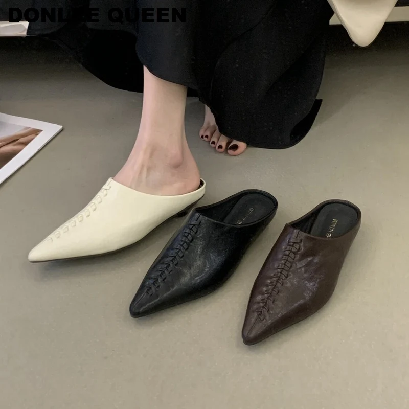 Mules pour femmes à petits talons
