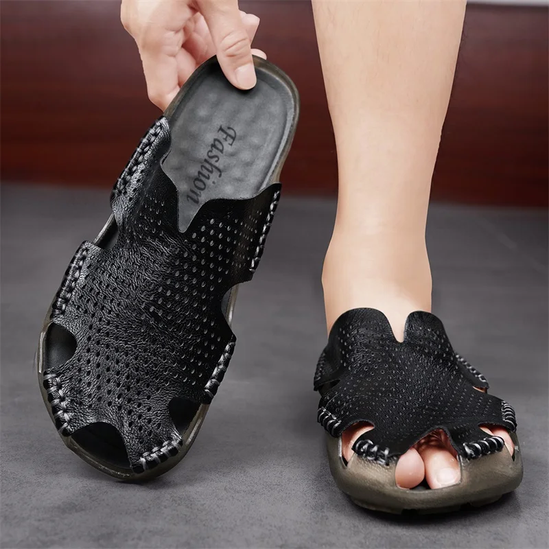 Sandales sabots en cuir pour homme – Image 10