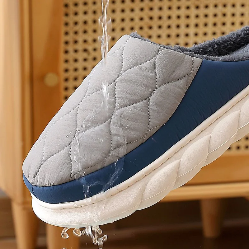 Pantoufles d'hiver pour hommes, en fourrure – Image 2