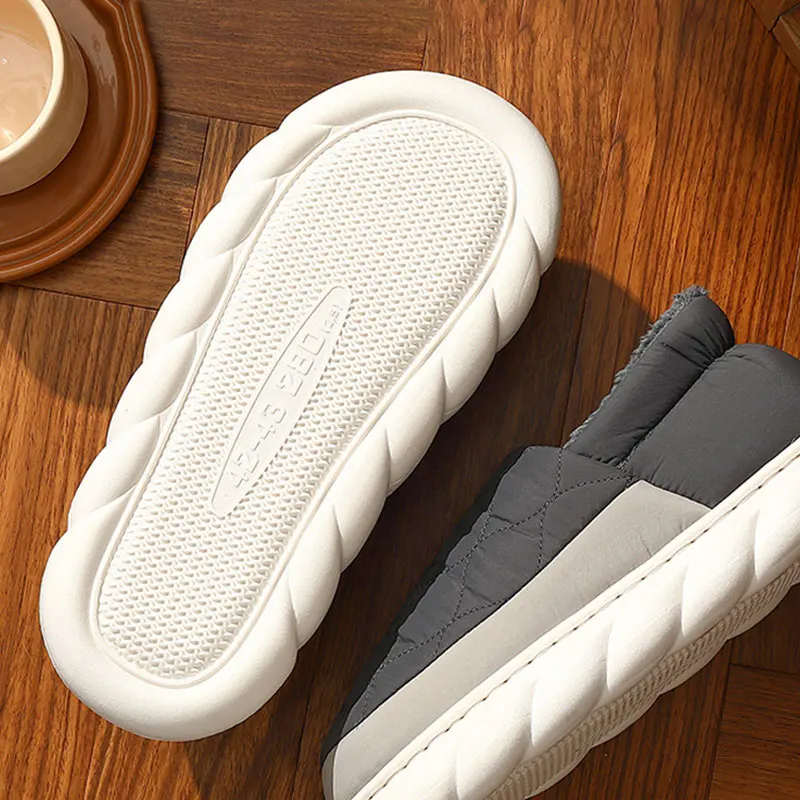 Chaussures d'hiver pour hommes, pantoufles fourrure – Image 5