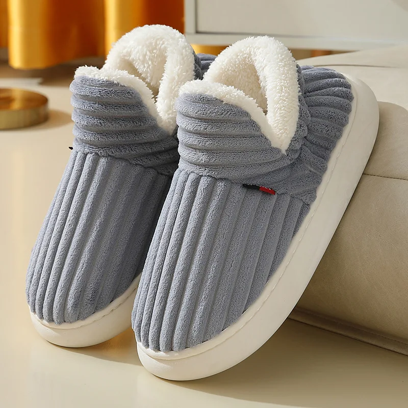 Chaussures d'hiver pour hommes, pantoufles fourrure – Image 10