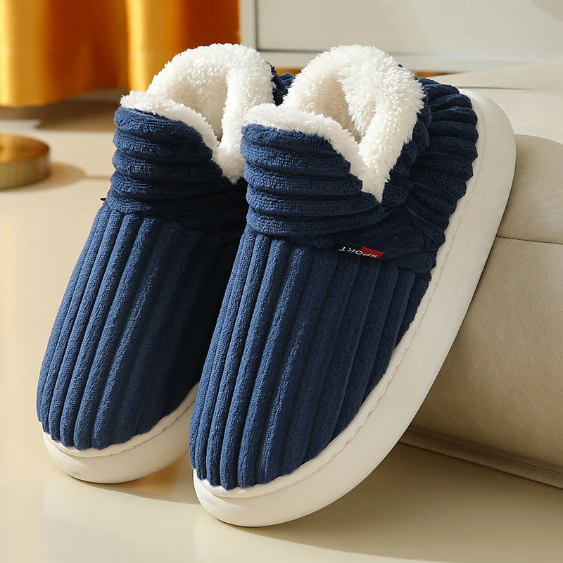 Chaussures d'hiver pour hommes, pantoufles fourrure – Image 6