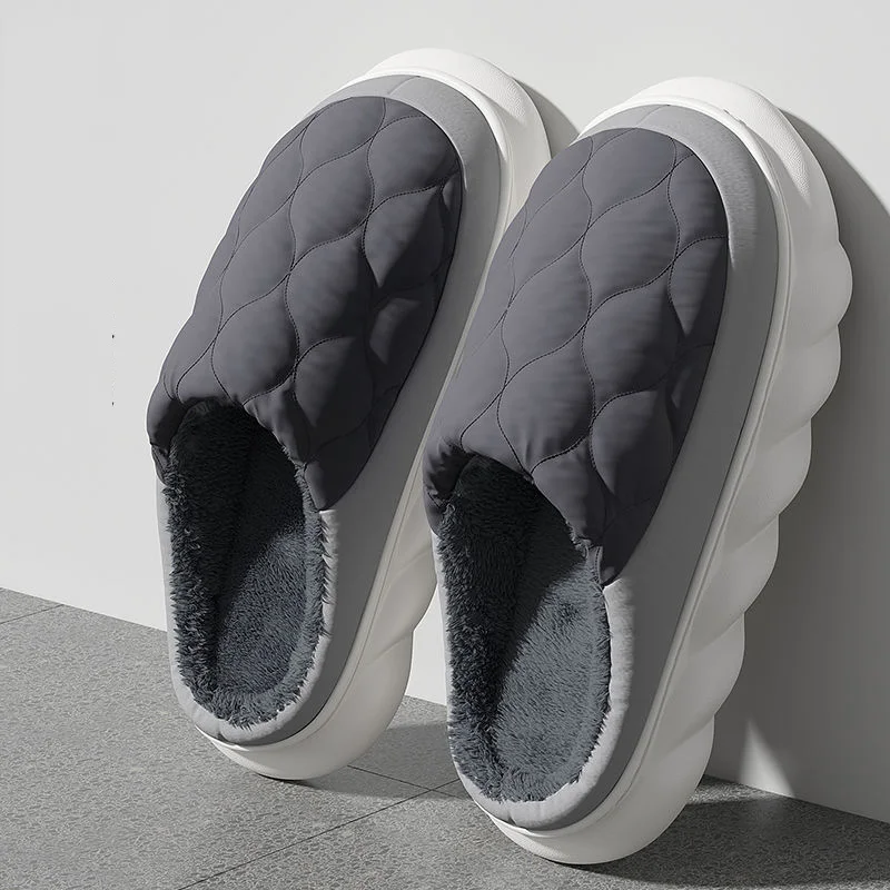 Pantoufles d'hiver pour hommes, en fourrure – Image 5